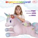 Unicorn Curcubeu Gigant din plus catifelat, 100 cm, +3 ani, WJ8606-100